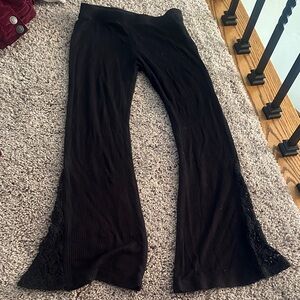 Wide leg black pants cat & Jack size 6/6X